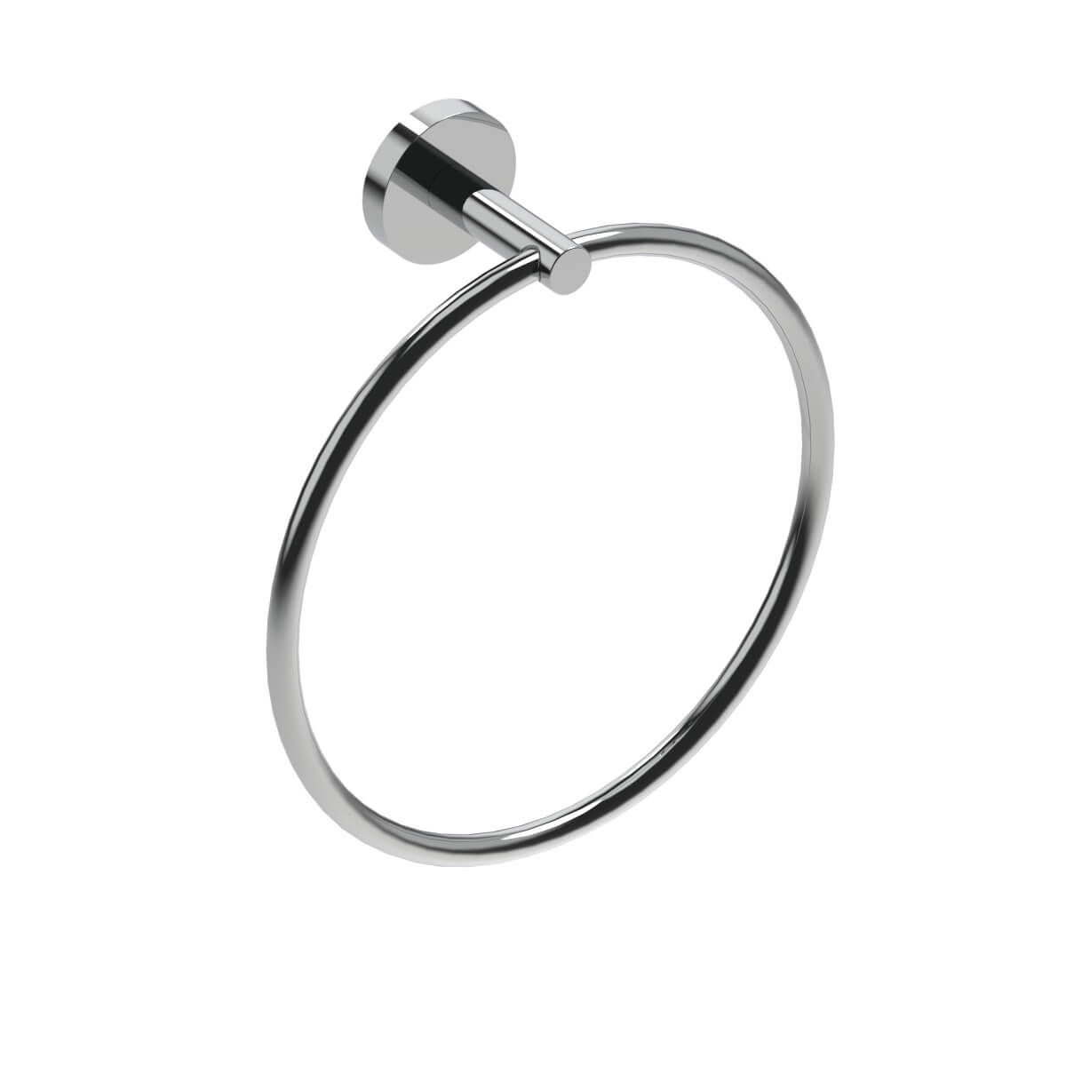 Porta asciugamani ad anello acciaio Inox tondo Metaform Class fissaggio adesivo o con viti Arcshop