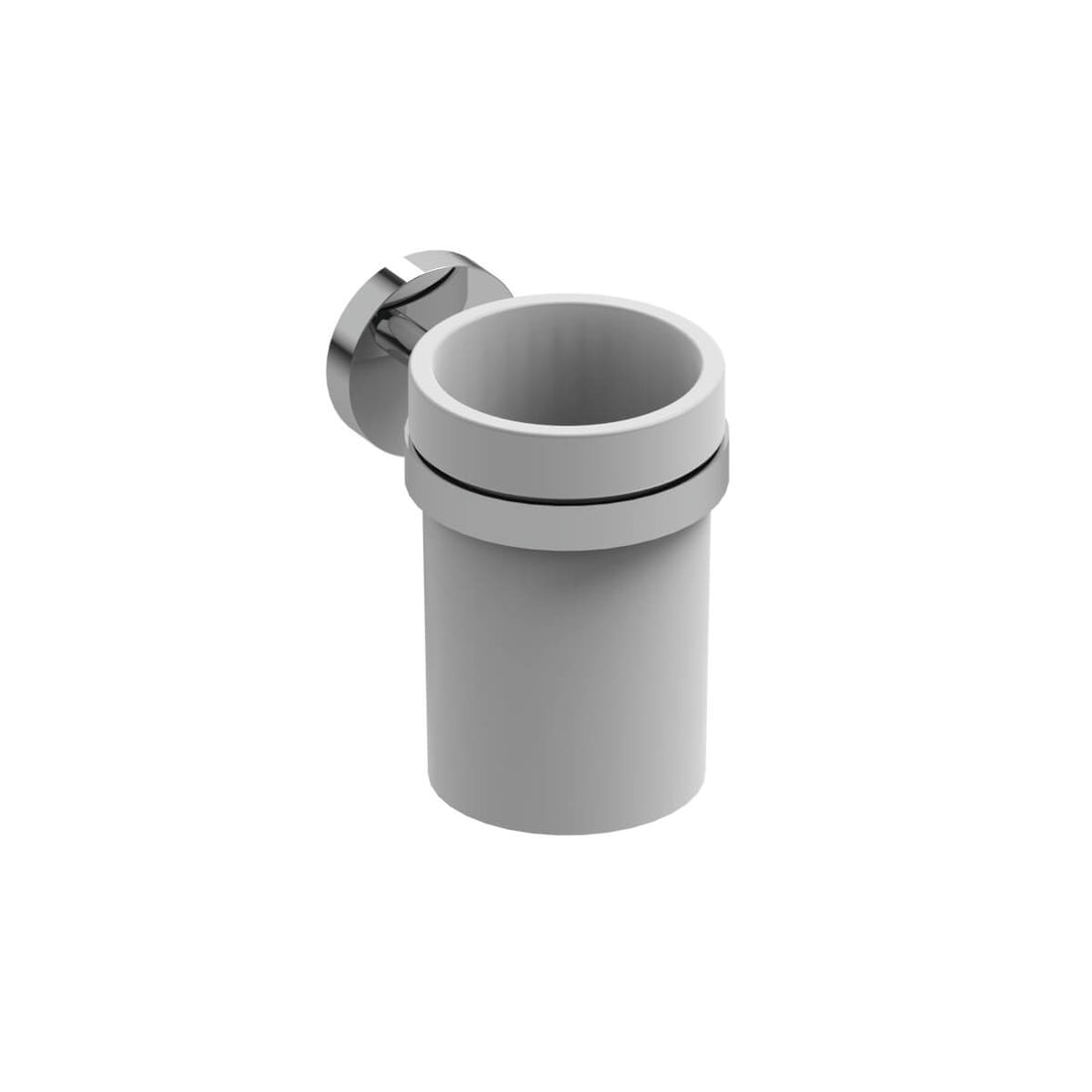 Bicchiere porta spazzolini da appoggio acciaio Inox e resina tondo Metaform Class Arcshop