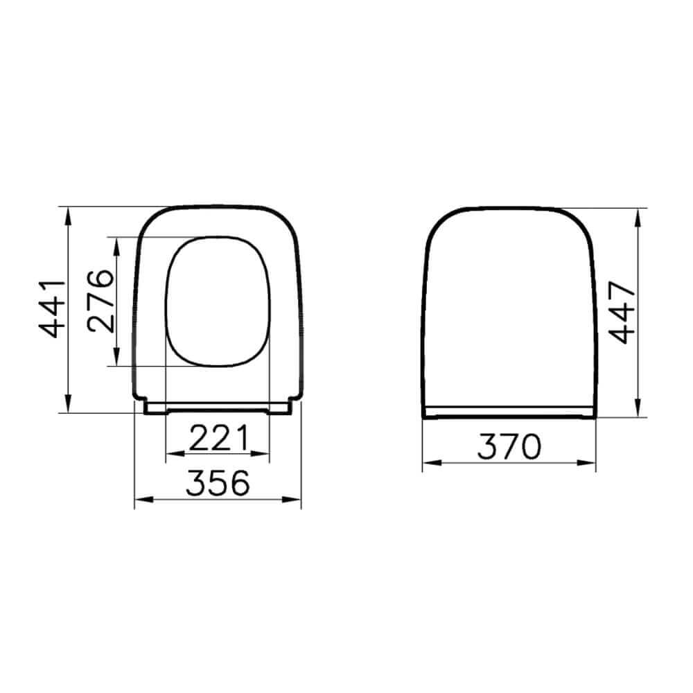 Coprivaso con sedile slim soft close Mia Square Vitra sanitari Arcshop