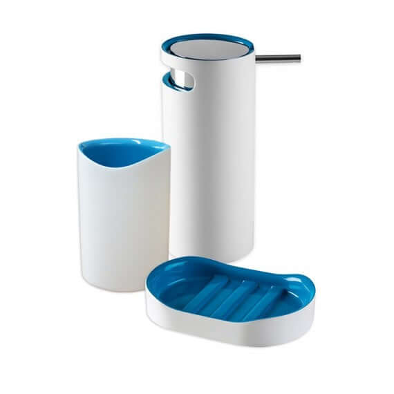 Set 3 pezzi accessori da appoggio serie Idol Dispenser Bicchiere e Porta sapone Arcshop