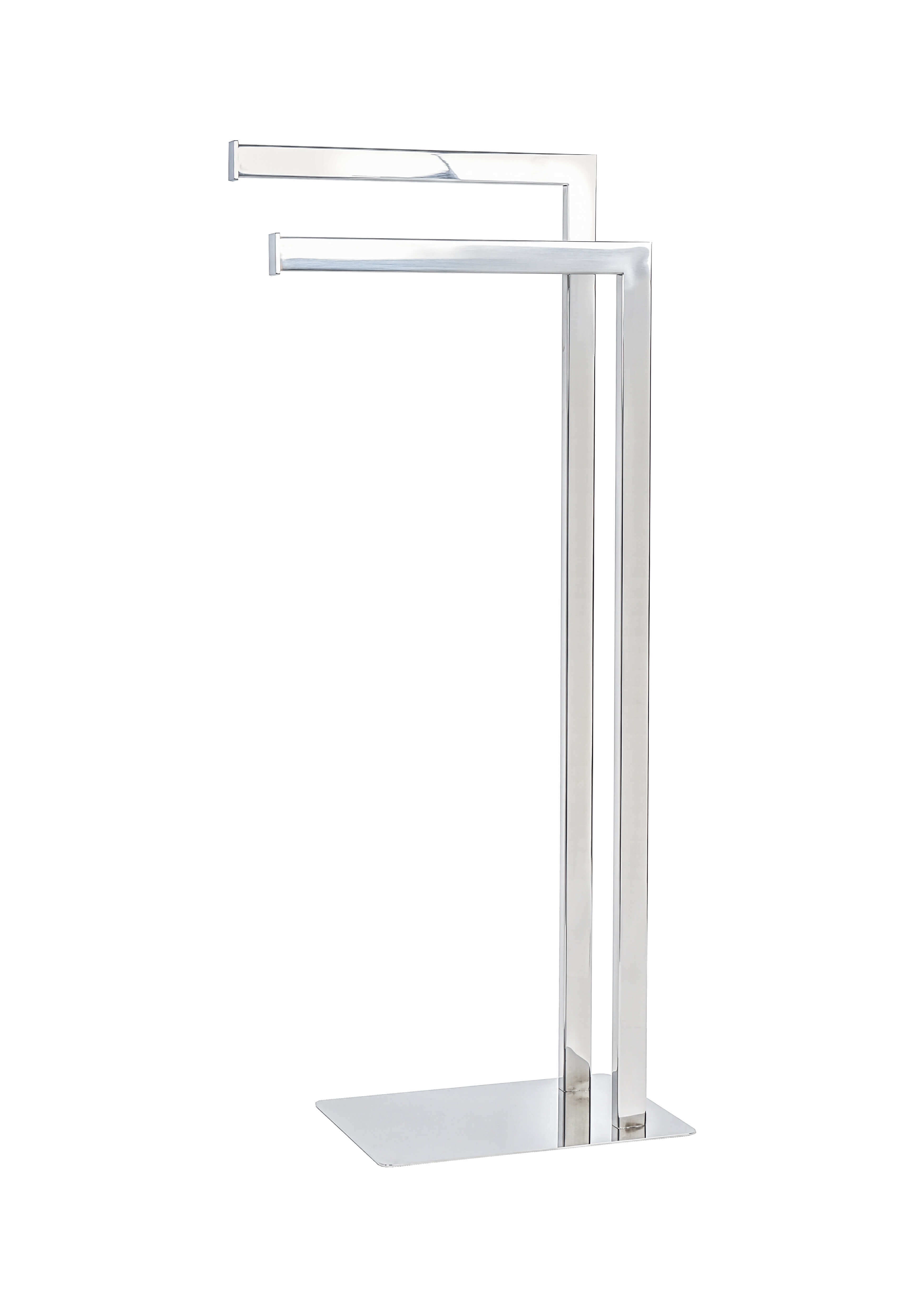 Piantana porta asciugamani doppio braccio da terra in acciaio inox 304 Zeus di Metaform Arcshop