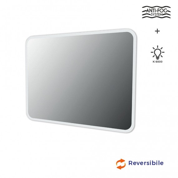 Specchio LED retroilluminato bordo satinato anti-fog system anticondensa 70X95
