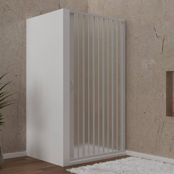 Porta doccia in PVC 80 cm a soffietto riducibile reversibile