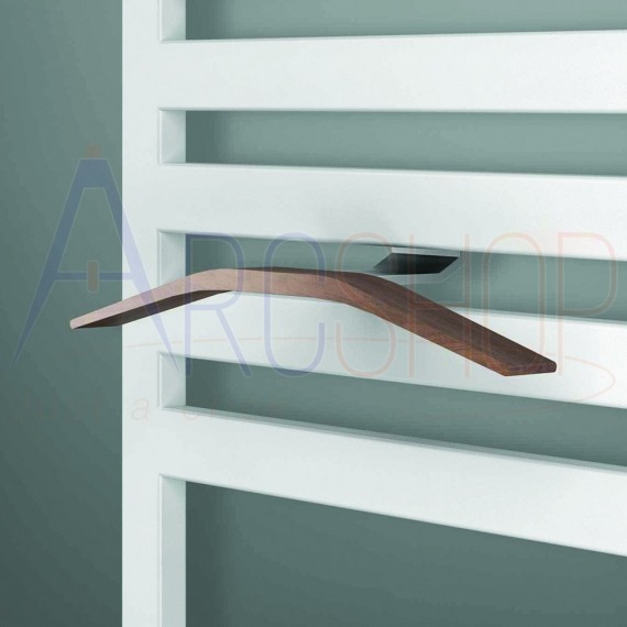 Appendino per termoarredo design magnetico in legno Teak ed alluminio Lazzarini Hang