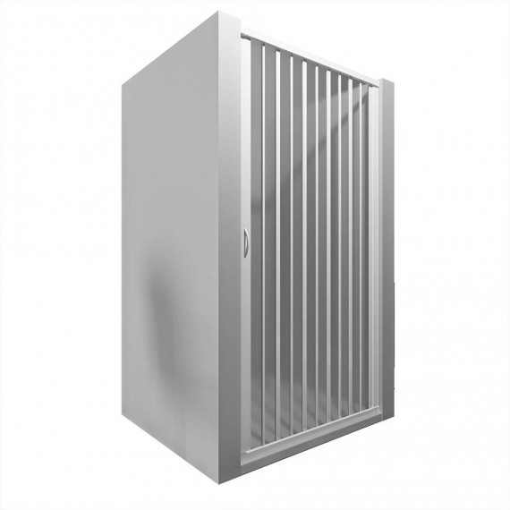 Porta doccia 100 cm tipo nicchia in PVC riducibile e reversibile