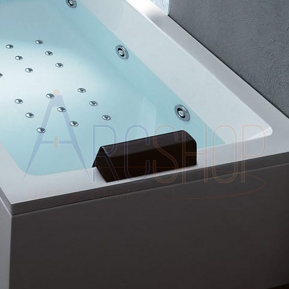Navaris Cuscino Vasca da Bagno Extra-Comfort - Poggiatesta Air Mesh con Ventose - Relax per Schiena Spalle Collo - Oeko-Tex Standard 100 - Blu 