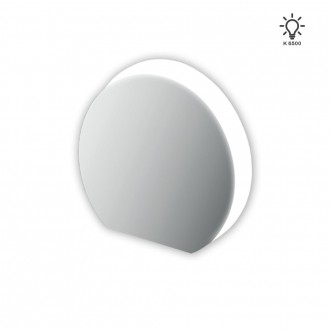 Specchio mezzaluna satinata retroilluminata LED 98X109 design