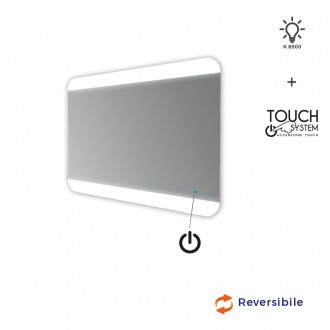 Specchio 70X100 LED touch bordi satinati retroilluminato